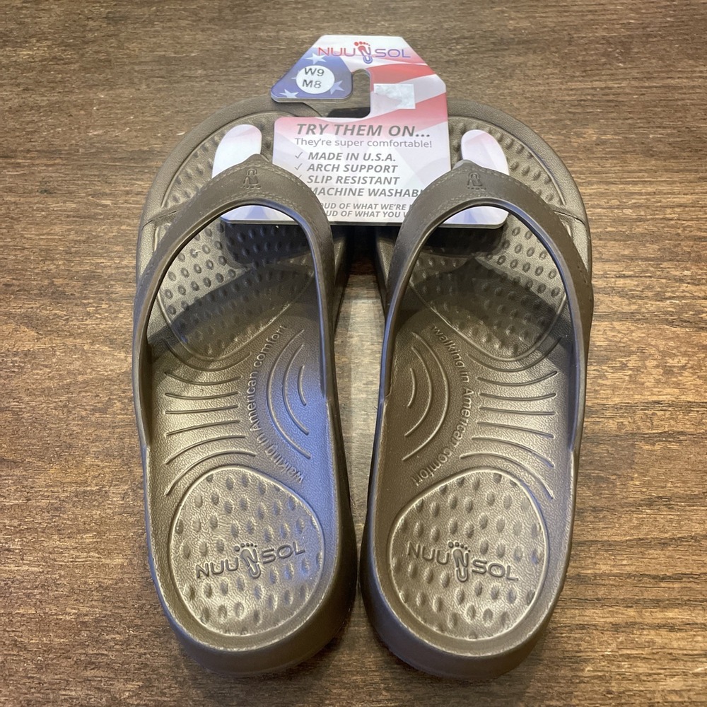 NUUSOL Cascade Women's Flip Flop Smoked Bronze W 9 M 8 USA Made  New